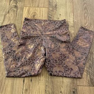 EUC Copper Cheetah Print Leggings Onzie, S/M